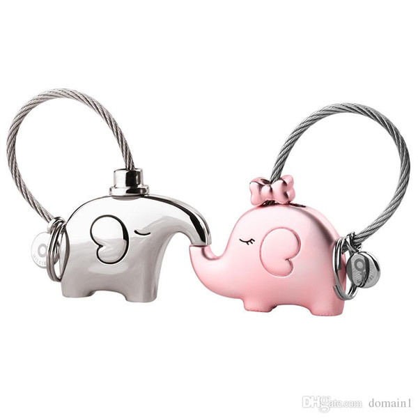 elephant for lovers gift bag pendant a couples key ring Trinket key chains car keychain chaveiro innovative Items