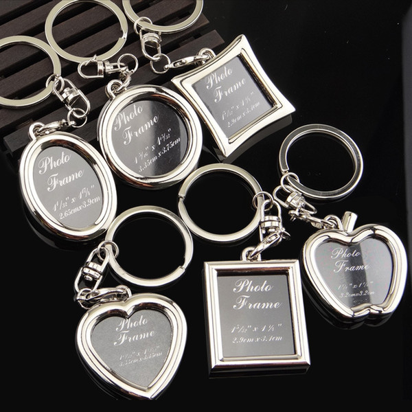 Hot High quality Photo Frame Keychain Unique Key Chain keyrings lover keychain best wedding Favor Key Fob Car Keychain