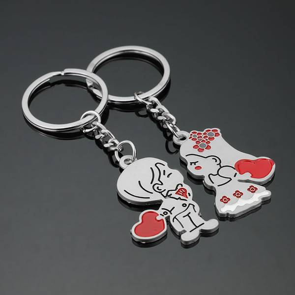 10 pieces / 5 pairs Wedding Favors and Creative Gift Love Kissing Wedding Men and Women Couple Metal Keychain Wedding Souvenirs for Guests