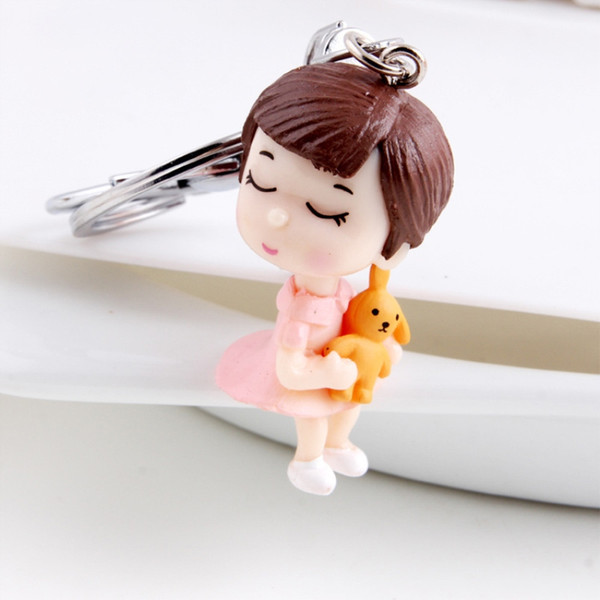 2pcs/Lot New Baby Shower Birthday Christmas Wedding Favors Party Back Gifts For Guests Boy And Girl Doll Key Ring Decorations Hot Selling