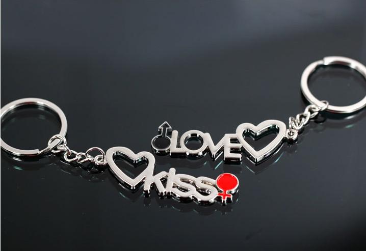 100pcs/1lot NEW Wedding Keychain Lovers Keychain Unique I love you Stainless alloy steel Key Chain High Quality Keychain 13