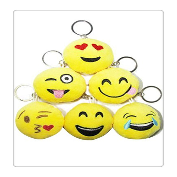 Emoji Mini Plush Pillows Wedding Keychains Lovely Emoji Smiley keychains love keychainS Keychain Favors for Best Kids Gift and Party Suppli