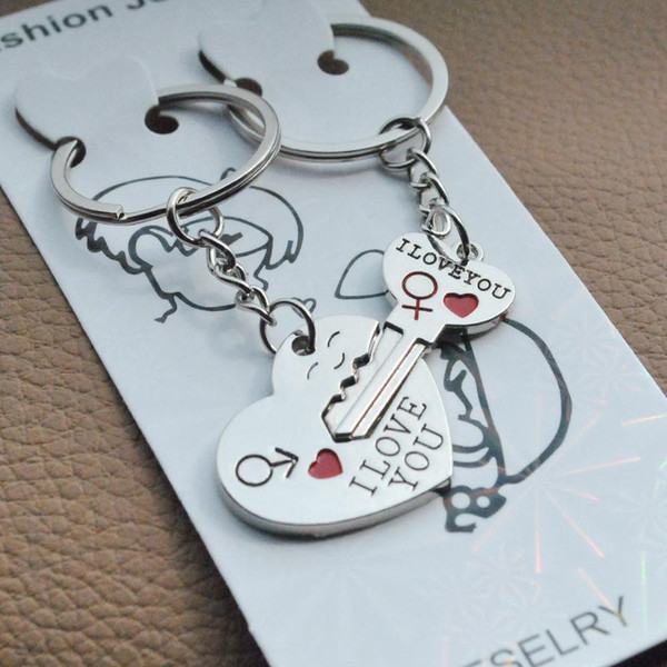 New 1 Pair Key to My Heart Keychain Wedding Favors And Gifts Wedding Souvenirs Wedding Supplies Obsequios Boda