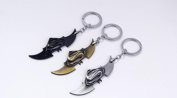 10 pcs Men's waist key chain Wedding Gift Christmas Gift Metal key chain avengers alliance superman batman war alloy pendant key chain YK7