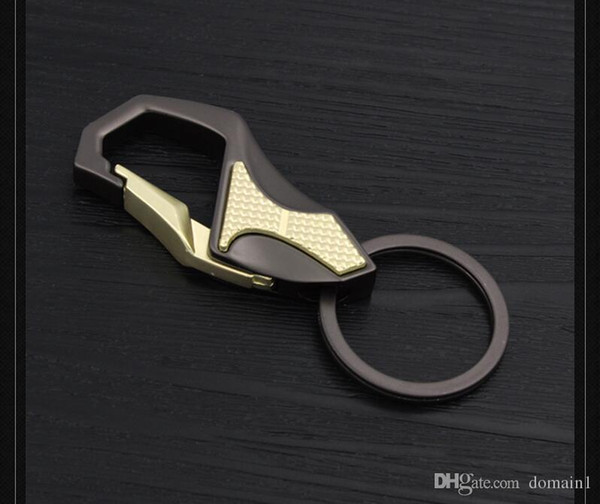 High Quality Brand Design Cool Stainless Steel Luxury Business car Key Chain Metal stick a skin Key Holder Birthday Gift Key Holder
