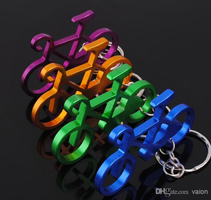 10pcs/1lot NEW Fashion bicycle style shine Stainless alloy steel Key Chain High Quality bottle opener keychains best gift