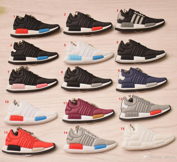 New Fashion Accessories NMD Shoes Key Chain Pendant Keychain PVC Keyrings Accessories for Man women Gifts