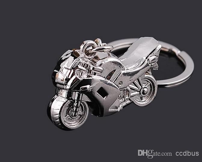 10pcs/ 1lot NEW Fashion unique motorcycle style key chain Gold keychains best gift Free shipping