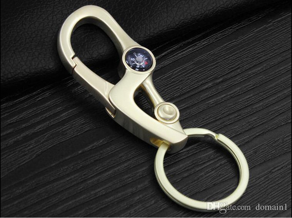 NEW Upgraded metal men keychain men compass luxury gifts for men and women car key ring keychain gift wholesale