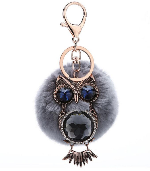 2017 NreHang Bag Lovely Ball Keychain The Owl Car Accessories Fashion Lady Metal Key Chain Creative Tide YCK1