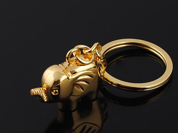 NEW Unique Lovers keychain gold silver Big elephant style Wedding Keychain Wedding Favors key Couple keychains k14158