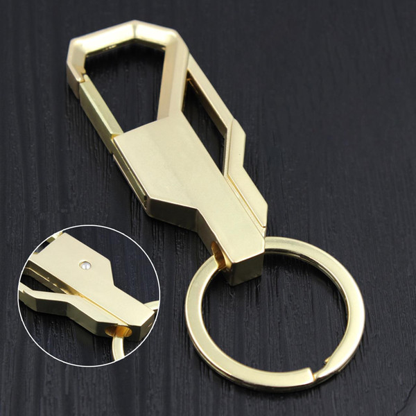 Free shipping New Top Fashion Men Key Chain Double Loops Pants Buckle Key Ring Waist Belt Clip Key Holder Metal Car Keychain