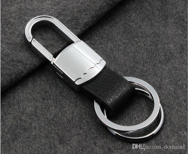 Fashion Design Key Chain Double Plated Gold Silver Loops Pants Buckle Key Ring Waist Belt Clip Key Holder Metal Car Keychain