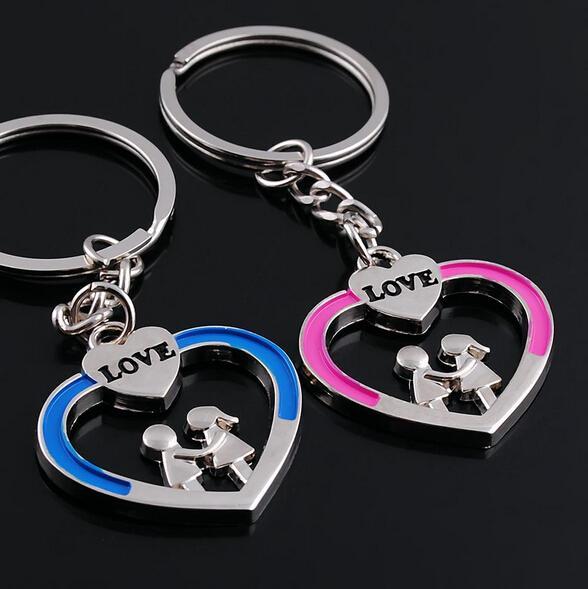 NEW Lovers Keychain holding hands Lovers style Stainless alloy steel KeyChain for Wedding 200 pair 