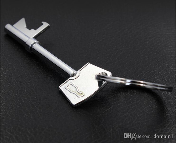 Zinc Alloy Quality Plating men women Bottle opener keychain everyday convenience bag pendant Car key chain ring Jewelry