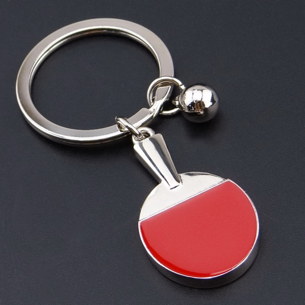 Table Tennis Racket key chain Alloy Ping-pong Keychain key ring wedding Baby Shower Party favors gifts + DHL free shipping
