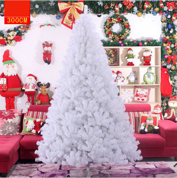 90-300CM White Snow Christmas Trees Wedding Supplies Artificial Encryption Simulation Cedar New Xmas Decoration Tree For Gifts Wedding Party