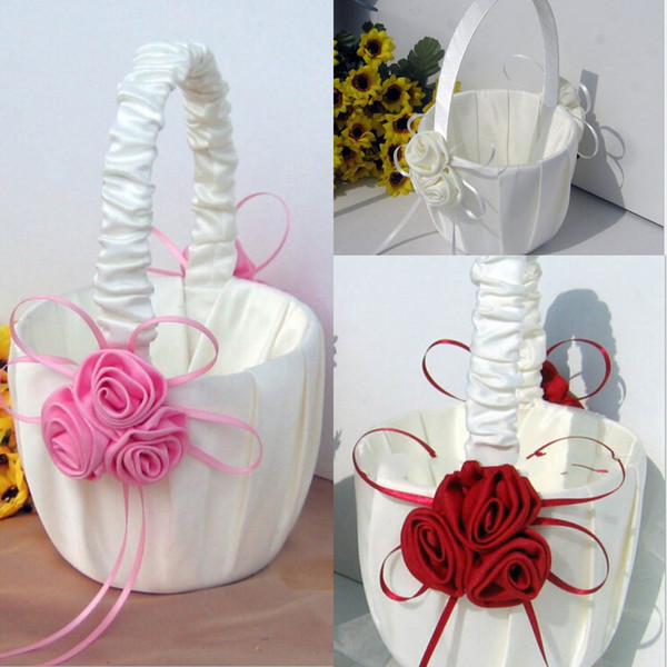 Flower Girl Baskets for Wedding Favors Basket Bridesmaid Petal Basket Wedding Accessories Photography Props Bridal Favors New