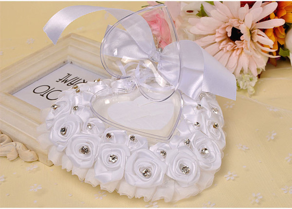 2019 Hotsale FEIS wholesale ring pillow polyester rose ring heart-shaped ring box wedding supplies wedding accessories