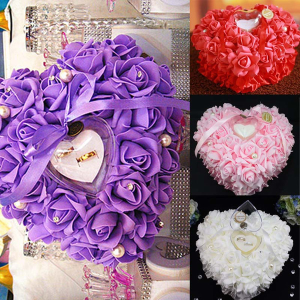 2015 Flower Ring Pillows Colors Bridal Accessories Wedding Supplies 26*26*13 CM Hand Made Flowers Wedding Accessories Dhyz 01