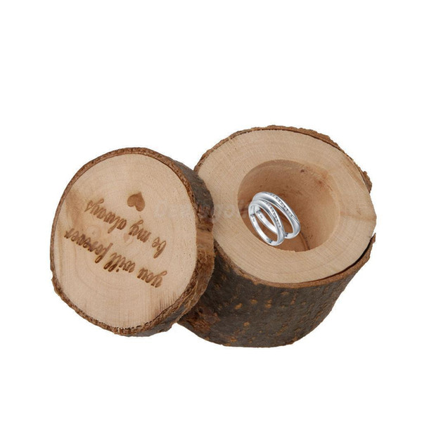 you will forever be my always Shabby Rustic Wedding Ring Bearer Box Wooden For Wedding Ring