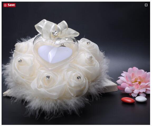 2018 Western-style lace gauze velvet pillows European rhinestone ring pillows wedding supplies 18-17