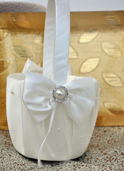 New Arrival 2016 Chrysanthemum Flower Basket Wedding Flower Girl Basket For Wedding Ceremoney Articles Party Supplies