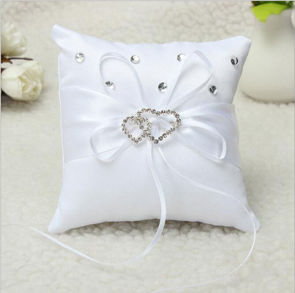 Ring Bearer Pillow Ring Pillows & Flower Baskets Heart-shaped cake ring pillow Flower bride a ring pillow ring box free shipping WT024