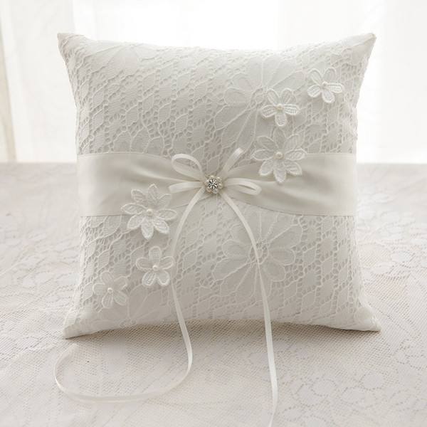 European style wedding ring pillow Wangde embroidered lace edge ring pillow