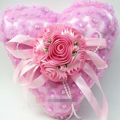 Wedding Ring Pillow favors red pink white purple color with pearl flower Decorations Fascinator Favor new arrival hot