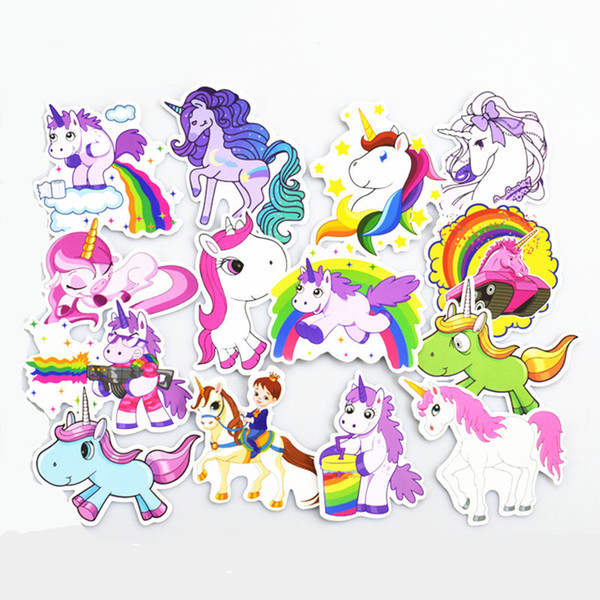 90pcs Unicornio Stickers Unicorn Birthday Party Decorations DIY Notebook Suitcase Wedding DIY Decoration Supplies