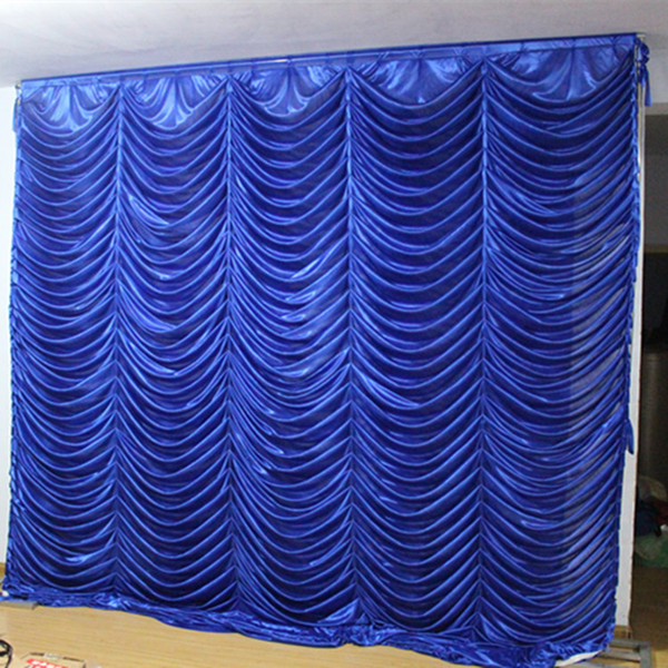 3M*3M wave backdrop party water ripple background valance wedding backcloth stage curtain (10ft*10ft)