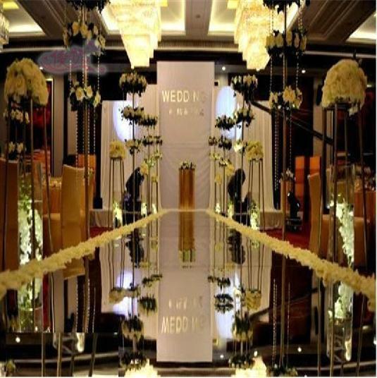 Wedding Centerpieces Mirror Carpet Aisle Runner Silver 1.2M/1M Design T Station Decoration Wedding Favors Carpets 2015 Hot Sale