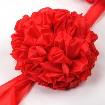 30 cm large simulation silk flower silk ribbon flower ball wedding party decoration supplies opening ribbon cutting