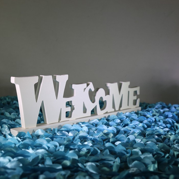 New Arrival White WELCOME and LOVE Styles Wedding Reception Table Welcome Area Decorative Ornaments Supplies 