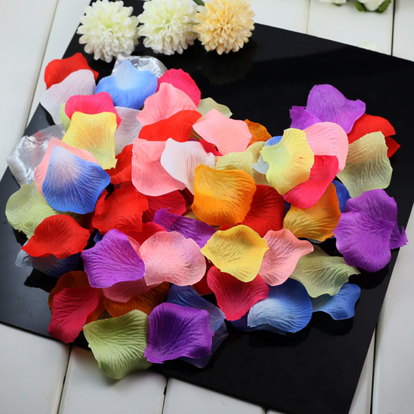 1500pcs fabric rose petals flower petal wedding favors party decoration color Red White Black Pink Blue Green 15bags=1500pcs