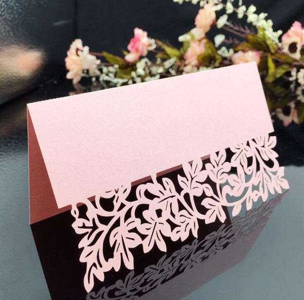 Hollow out flower Laser Cut Place Cards Wedding Name Cards for Wedding Party Table Decoration Wedding Supplies