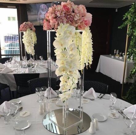 2020 Wedding decoration Acrylic geometric road Transparent Flower stand table decoration Bride party decot acrylic plinth