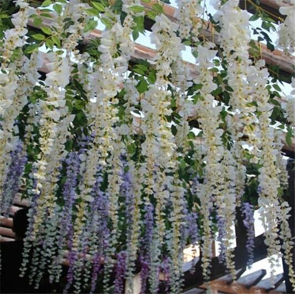 2022Romantic Artificial Flowers Simulation Wisteria Vine Wedding Decorations Long Short Silk Plant Bouquet Room Office Garden Accessorie