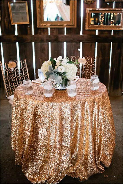 Custom Size Sparkly Sequin Table Cloth Garden Wedding Party 2018 new charming Sequins Cake Table Cloth