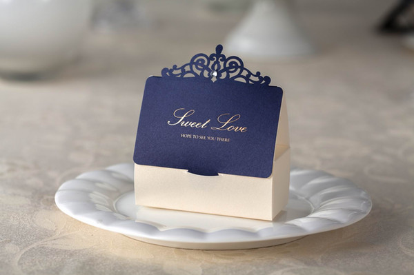 Wedding favors boxes gift boxes candy box blue party favor boxes wedding favours gift boxes laser boxes