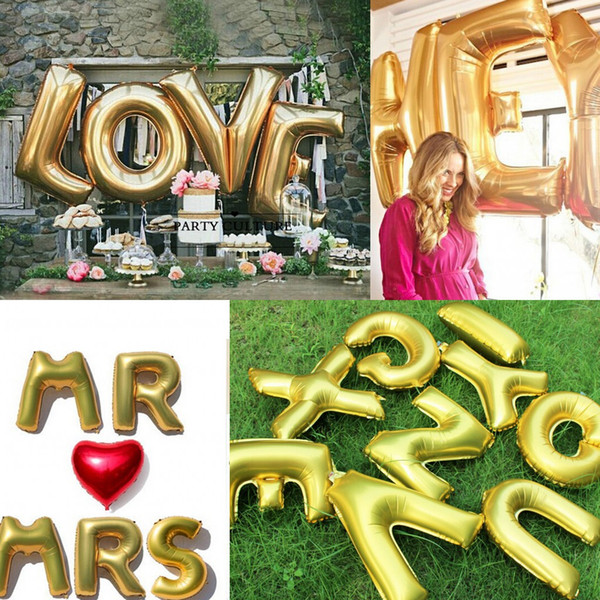 2015 Wedding Balloons LOVE Marry Decorative Letters Aluminum Balloons Birthday 40 Inches Letters Foil Balloons Party Decoration Balloons