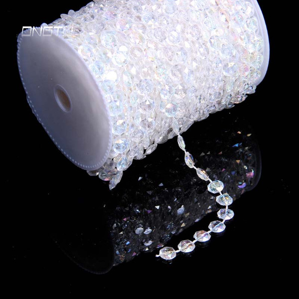 30 meters 99 Feet Garland Diamond Strand Acrylic Crystal Bead Wedding Decor Birthday Christmas Decor DIY Curtain Decoration