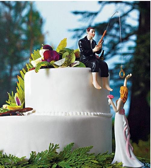 Wedding Decoration Cake Toppers Resign Figurine The Groom & Bridal Fishing Resign Craft Souvenir New Wedding Favors Hot Selling Wedding Gift