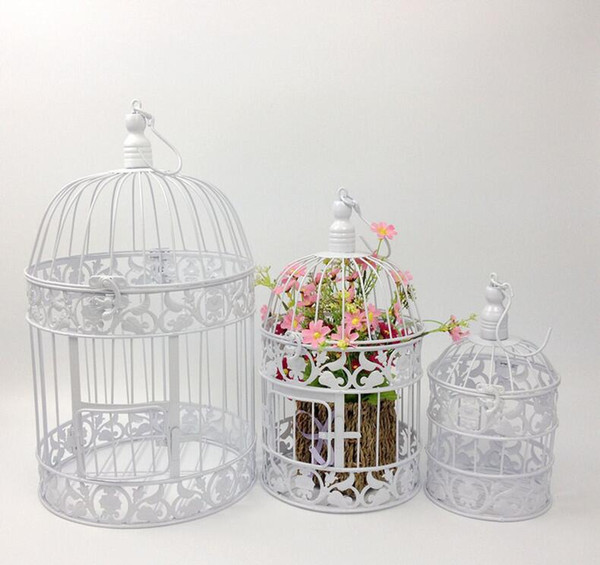 European White and Black Vintage Birds Cage Fashion Cinnamon iron birdcage wedding decoration props decoration decorative bird cage