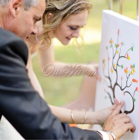 Wedding Souvenirs DIY Fingerprint Tree Signature Guest Book for Wedding Party Decoration Valentine's Day Present Decor