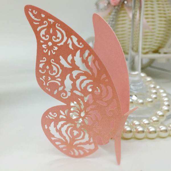 Butterfly Seating Cards Laser Cut Hollow Paper Name Card For Party Wedding Place Cards Wedding Table Decorations PC-B21