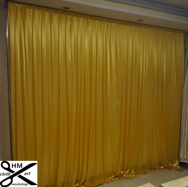 3M high*3M wide wedding curtain black backdrop color Party Curtain Celebration draps Performance Background Satin Drape wall valance