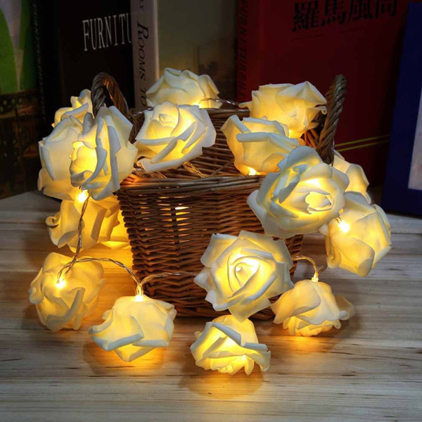 New Arrivals 20 LED Rose Flower Fairy String Lights Lamps Home Party Decor Wedding Decorations Christmas Decoration