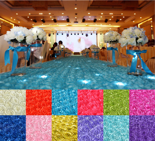 Romantic Wedding Favors Table Decorations Background Wedding Flowers 3D Rose Petal Carpet Aisle Runner For Wedding Party Decoration Supplies